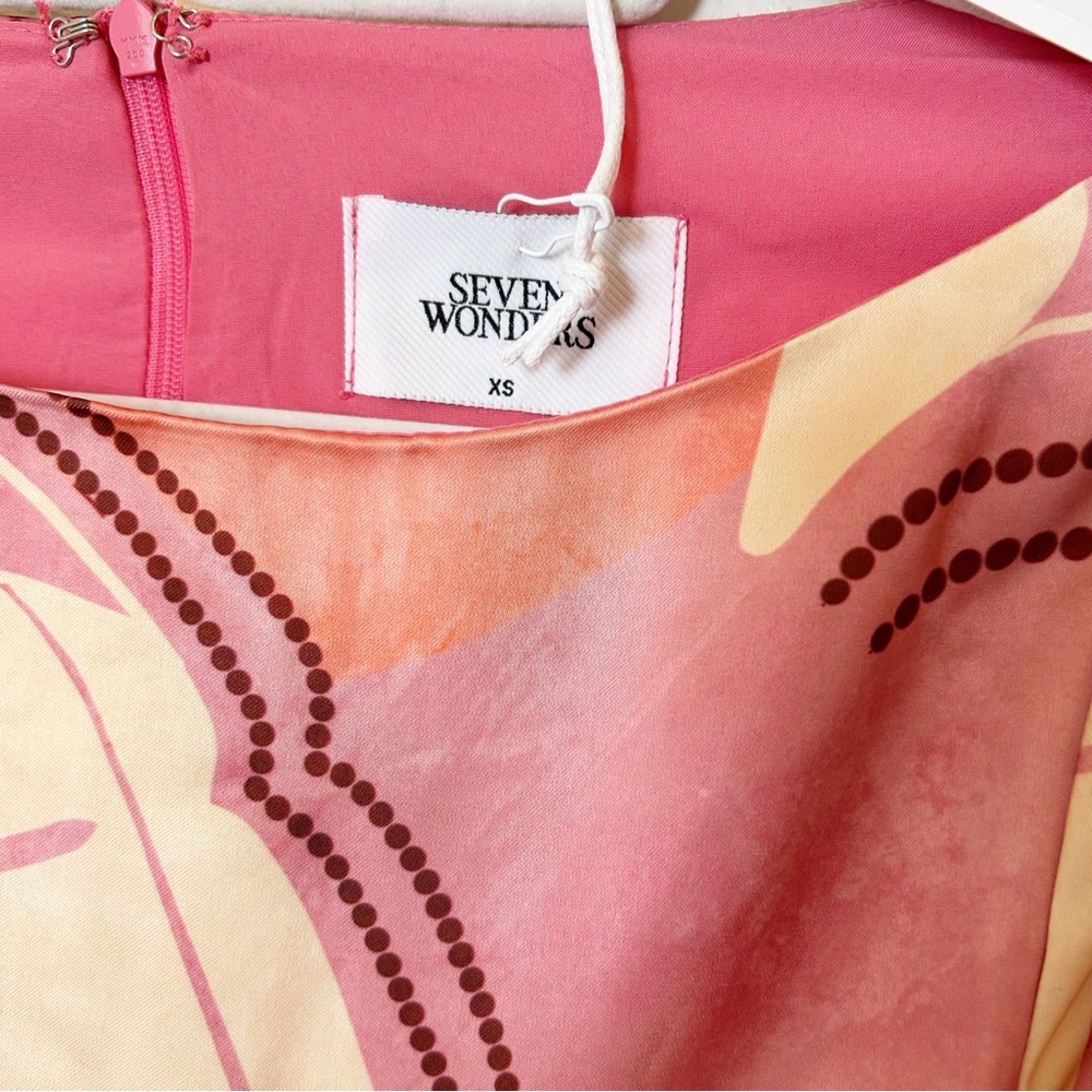 Seven Wonders Kaeli Mini Dress NWT XS Resort Wear Vacation Beach Pink Berry - Picture 9 of 14
